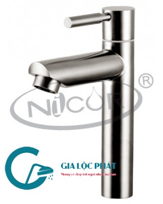 Vòi lavabo lạnh Inox Nicor E088 30cm