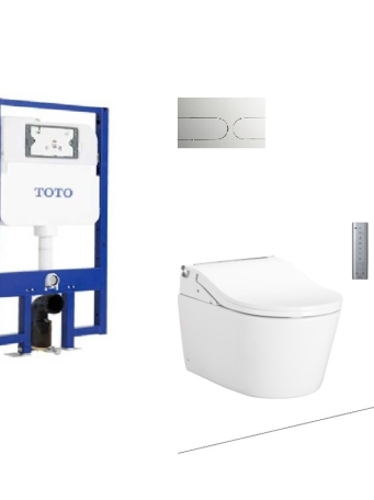 Bồn Cầu TOTO CW542HME5UNW1/TCF795C2Z/WH172AAT/MB175M#SS Treo Tường Tự Động Xả