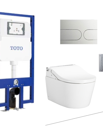 Bồn Cầu TOTO CW542HME5UNW1/TCF801CZ/WH172AT/MB175M#SS Treo Tường Giấu Dây