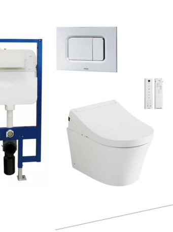 Bồn Cầu TOTO CW553#XW/TCF34320GAA#NW1/WH172A/MB170P#SS Treo Tường Nắp Điện Tử