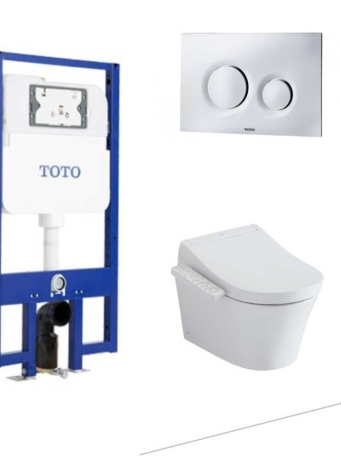 Bồn Cầu TOTO CW553C/TCF33370GAA/WH172AT/MB174P#SS Nắp Điện Tử Treo Tường