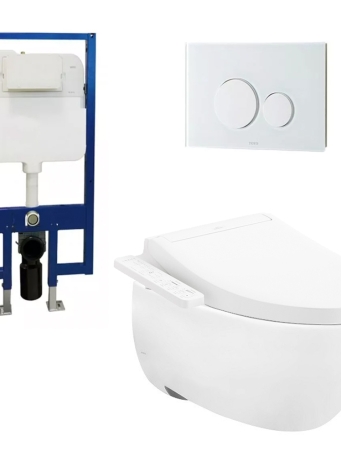 Bồn Cầu TOTO CW812RA#W TCF23410AAA#NW WH172A MB176G#WH Nắp Điện Tử Treo Tường