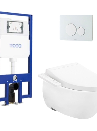 Bồn Cầu TOTO CW812REA#W TCF23460AAA#NW1 WH172AT TCA465 MB176G#WH Nắp Điện Tử Treo Tường