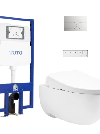 Bồn Cầu Treo Tường TOTO CW812REA TCF47360GAA WH172AT TCA465 MB175M#SS Tự Đóng Mở Nắp