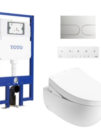 Bồn Cầu TOTO CW812REA/TCF34461GAA/WH172AT/TCA465/MB175M#SS Nắp Điện Tử Treo Tường