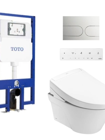 Bồn Cầu TOTO CW822REA/TCF34461GAA/WH172AT/TCA465/MB175M#SS Nắp Điện Tử Treo Tường