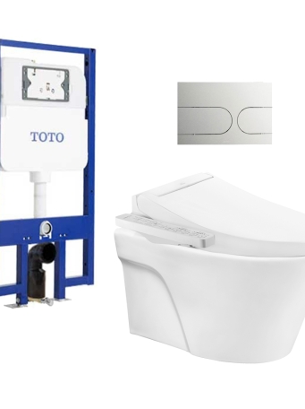 Bồn Cầu TOTO CW822REA TCF23460AAA WH172AT TCA465 MB175M#SS Nắp Điện Tử Treo Tường
