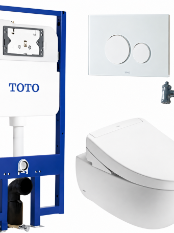 Bồn Cầu TOTO CW812REA/TCF34461GAA/WH172AT/TCA465/MB176G#WH Nắp Điện Tử Treo Tường