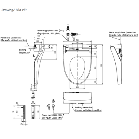 Nắp Rửa Điện Tử Washlet TOTO TCF24410AAA (W14)