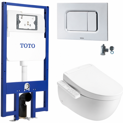 Bồn Cầu TOTO CW812REA/TCF33461GAA/WH172AT/TCA465/MB170P#SS Treo Tường Giấu Dây