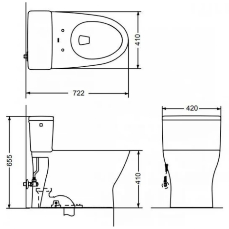 Bồn Cầu Điện Tử TOTO MS188VKW23/T53P100VR Nắp Washlet TCF47360GAA S7