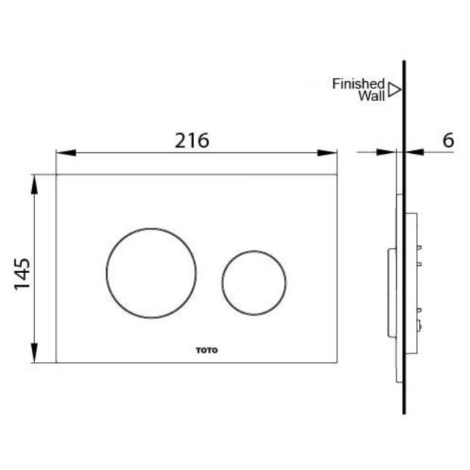 [CLC] Nắp Đậy Nút Nhấn Xả TOTO MB005DCP Mạ Crom Bóng CLC