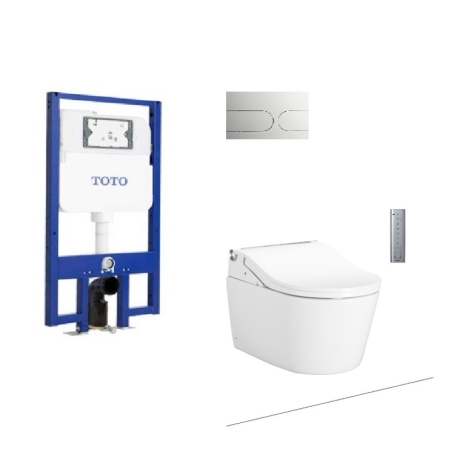 Bồn Cầu TOTO CW542HME5UNW1/TCF795C2Z/WH172AAT/MB175M#SS Treo Tường Tự Động Xả