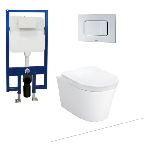 Bồn Cầu TOTO CW553/WH172A/TC384CVK/MB170P#SS Treo Tường
