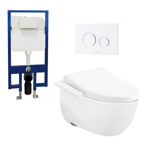 Bồn Cầu TOTO CW812RA#W TCF23410AAA#NW1 WH172A MB174P#WH Treo Tường Nắp Điện Tử
