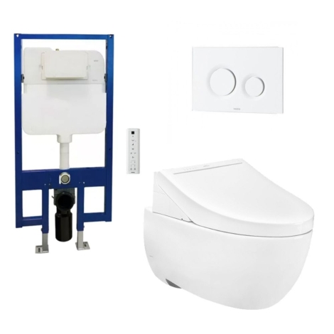 Bồn Cầu TOTO CW812RA#W/TCF24410AAA#NW1/WH172A/MB174P#WH Treo Tường Nắp Điện Tử