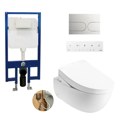 Bồn Cầu TOTO CW812RA#W TCW1211A#NW WH172A MB175M#SS Nắp Rửa Cơ Treo Tường