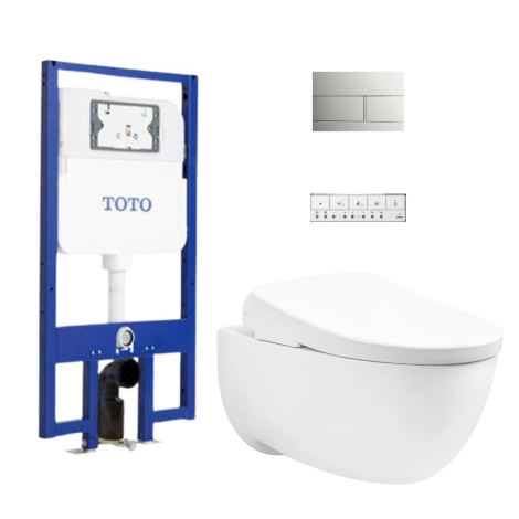 Bồn Cầu TOTO CW812REA#W/TCF47360GAA#NW1/WH172AAT/TCA546/MB171M#SS Tự Xả Nước