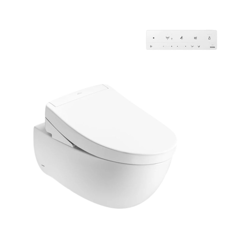 Bồn Cầu TOTO CW812REA/TCF34461GAA/WH172AT/TCA465/MB175M#SS Nắp Điện Tử Treo Tường