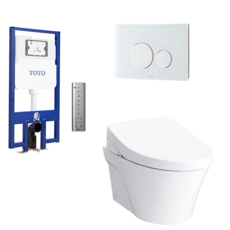 Bồn Cầu TOTO CW822REA/MB174P#WH/WH172AAT/TCF4911EZ Nắp Điện Tử Treo Tường