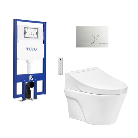 Bồn Cầu TOTO CW822REA TCF24460AAA WH172AT TCA465 MB175M#SS Nắp Điện Tử Treo Tường