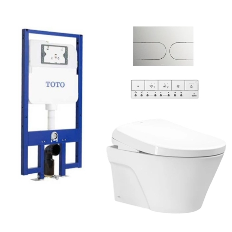 Bồn Cầu Treo Tường TOTO CW822REA TCF47360GAA WH172AAT TCA546 MB175M#SS Tự Động