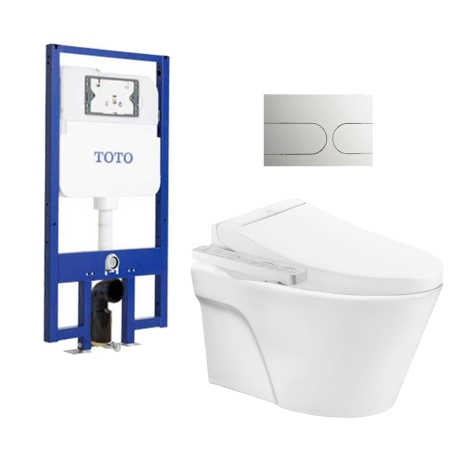 Bồn Cầu TOTO CW822REA TCF23460AAA WH172AT TCA465 MB175M#SS Nắp Điện Tử Treo Tường