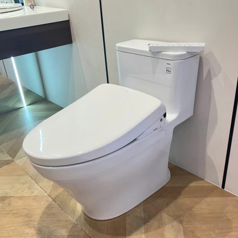 Bồn Cầu Điện Tử TOTO MS857CDW23 Nắp Rửa Washlet TCF47360GAA S7 Giấu Dây