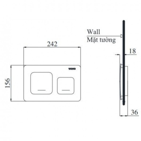 Nắp Đậy Nút Nhấn Xả TOTO HMB003CPR-2